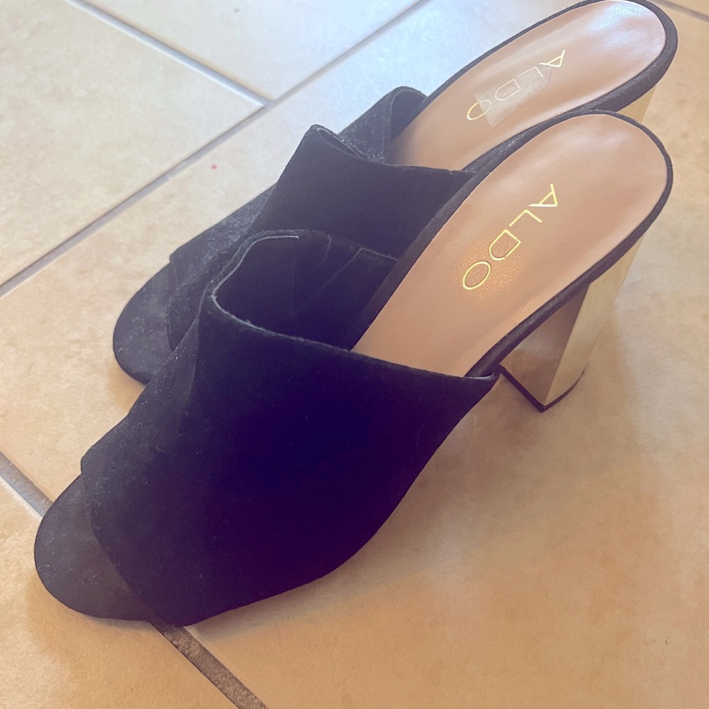 Black Aldo Mules